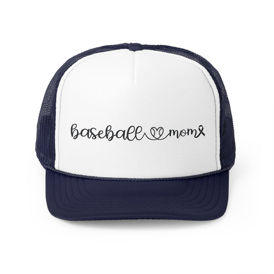 Cancer Collection Pick Your Sport Mom Ribbon & Heart Trucker Hat