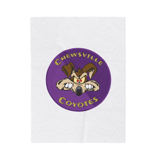 Chewsville Coyotes Velveteen Plush Blanket