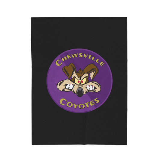 Chewsville Coyotes Velveteen Plush Blanket