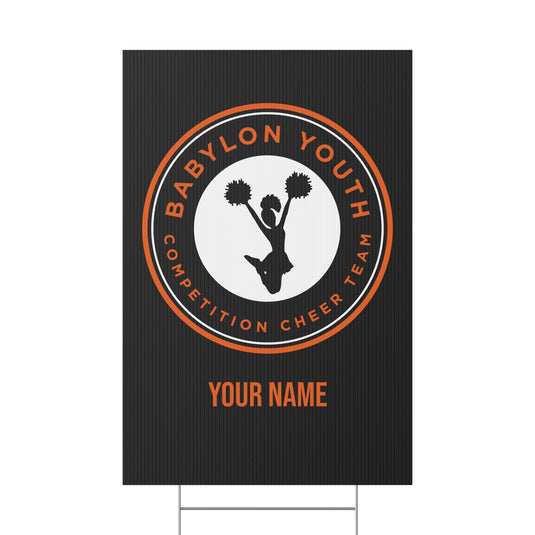 Babylon Youth Competition Cheerleading Plastic Yard Sign