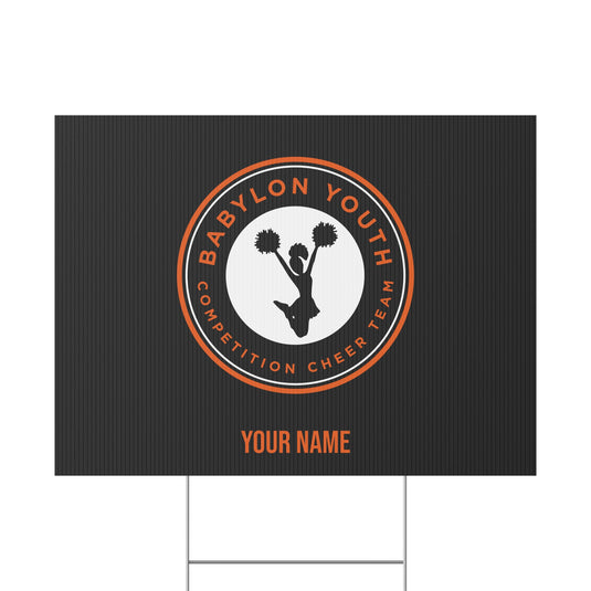 Babylon Youth Competition Cheerleading Plastic Yard Sign