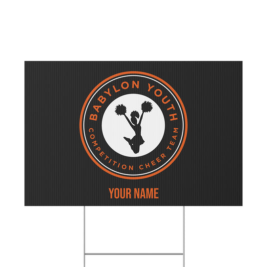 Babylon Youth Competition Cheerleading Plastic Yard Sign