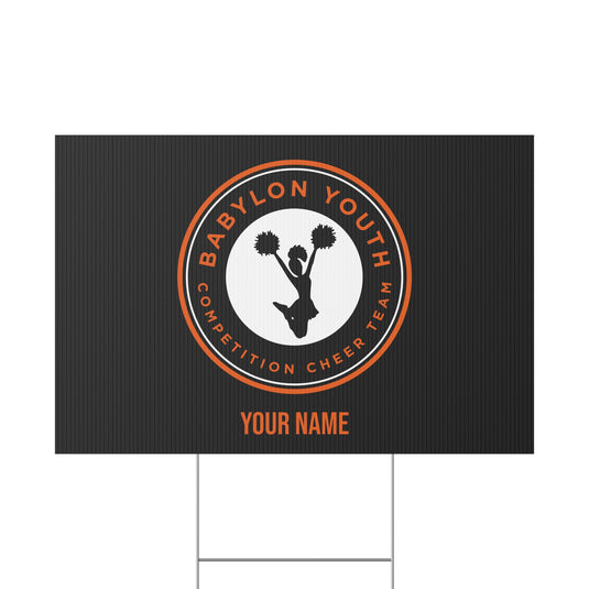 Babylon Youth Competition Cheerleading Plastic Yard Sign
