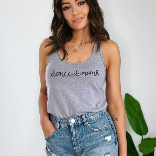 Cancer Collection Pick Your Sport Mom Ribbon & Heart Adult Women's Racerback Tank