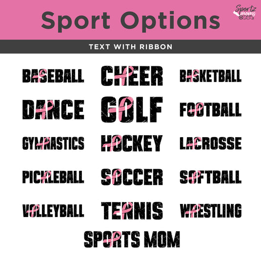 Cancer Ribbon Pick Your Sport Adult Women's Racerback Tank