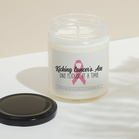 Kicking Cancer's Ass One Flicker At A Time 9oz Candle