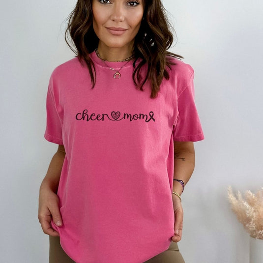 Cancer Collection Pick Your Sport Mom Ribbon & Heart Adult Unisex Premium T-Shirt