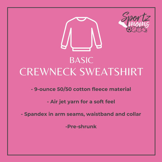 Cancer Ribbon Pick Your Sport Adult Unisex Crewneck Sweatshirt w/Ribbon on Sleeve