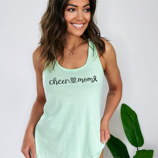 Cancer Collection Pick Your Sport Mom Ribbon & Heart Adult Women's Racerback Tank