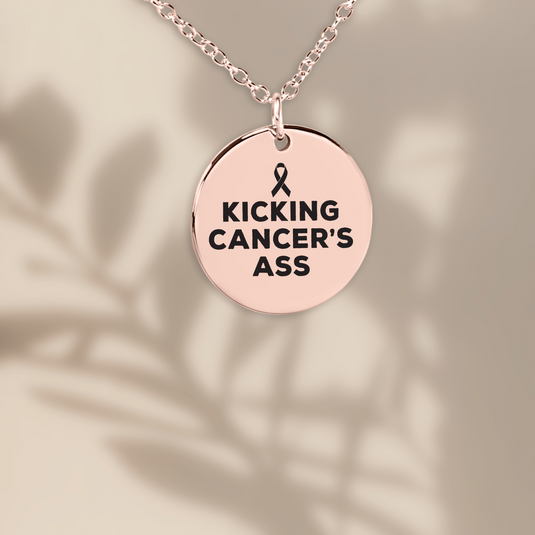 Kicking Cancer's Ass Coin Necklace
