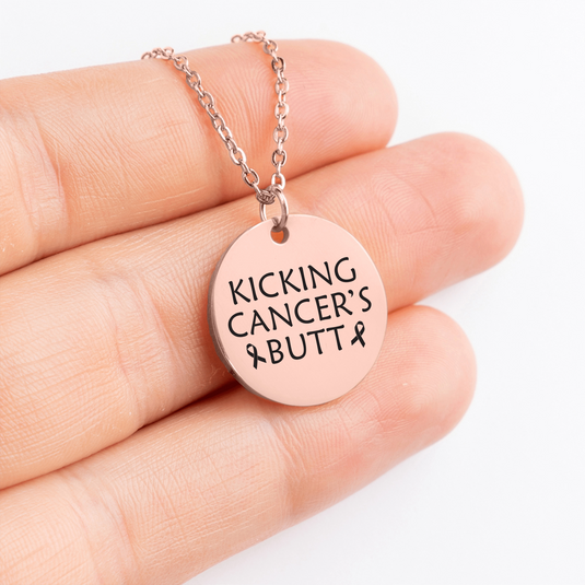 Kicking Cancer's Butt Coin Necklace