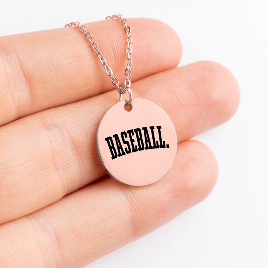 Baseball Tall Design Coin Necklace