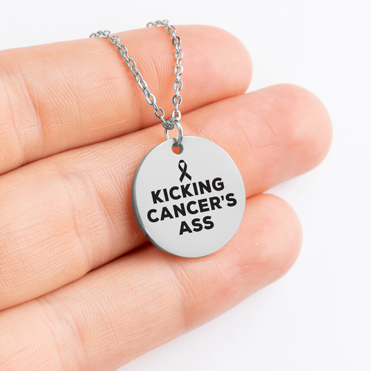 Kicking Cancer's Ass Coin Necklace
