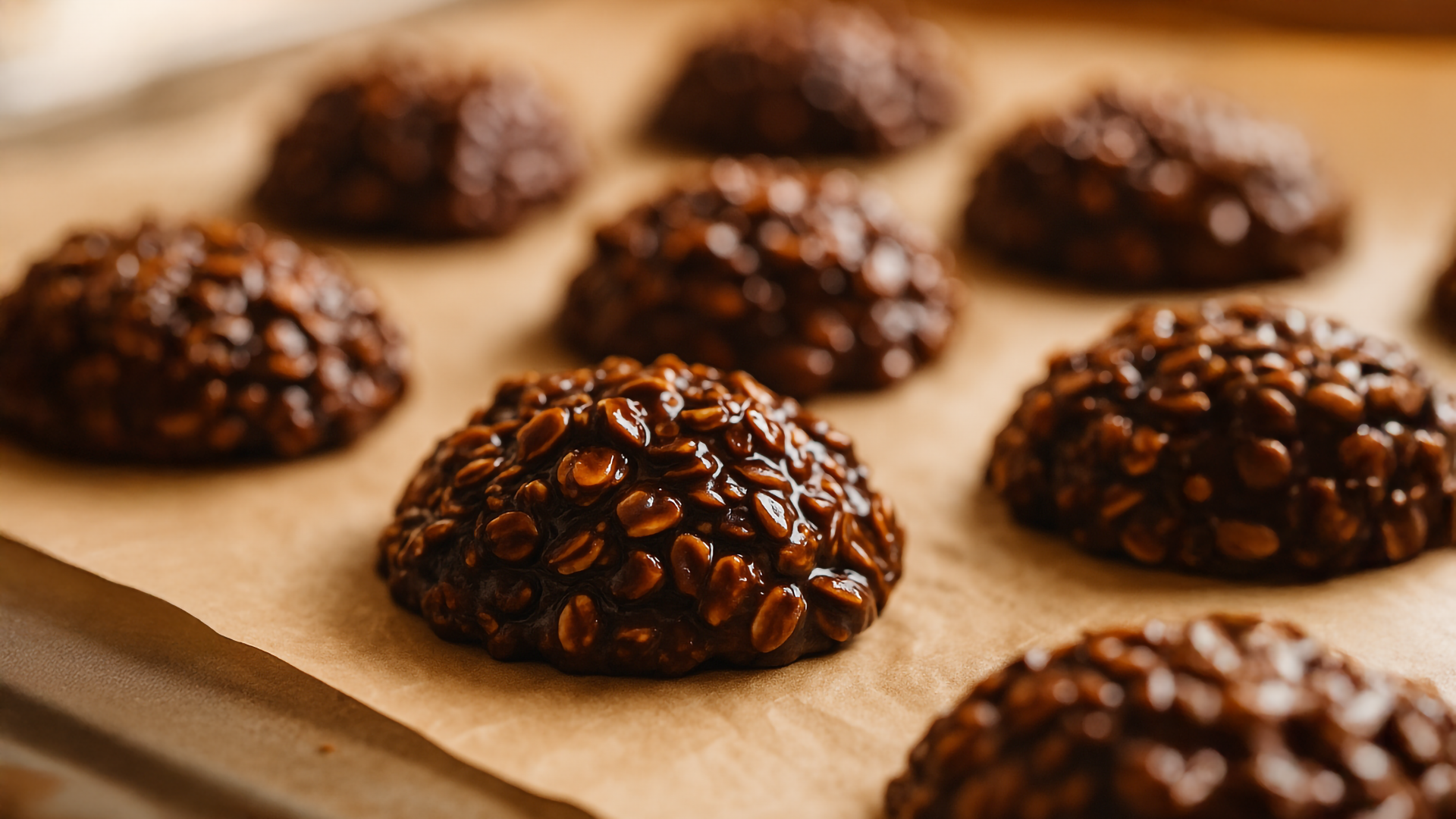 Chocolate and oats no bake cookies