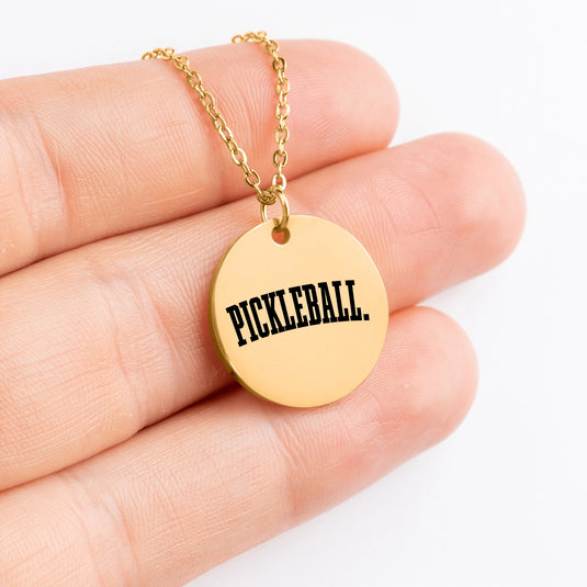 Pickleball Tall Design Coin Necklace