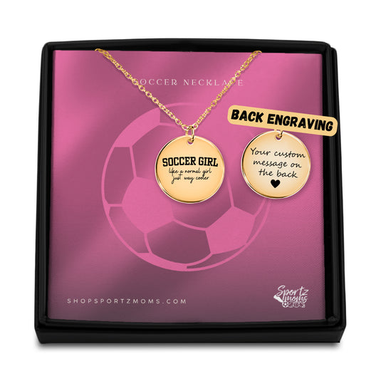 Soccer Girl Coin Necklace