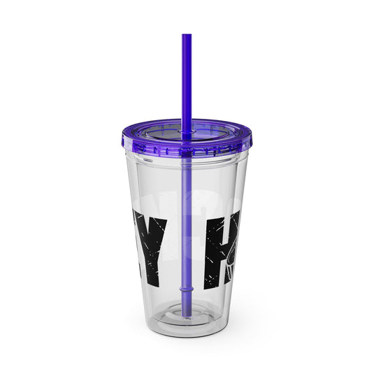 Hockey 16 oz Sunsplash Tumbler with Straw