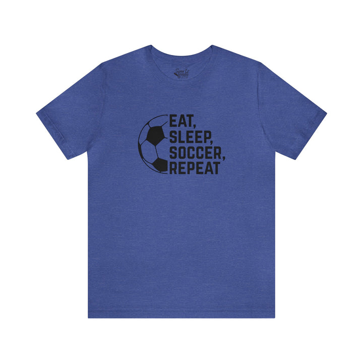 Eat Sleep Soccer Repeat Adult Unisex Mid-Level T-Shirt