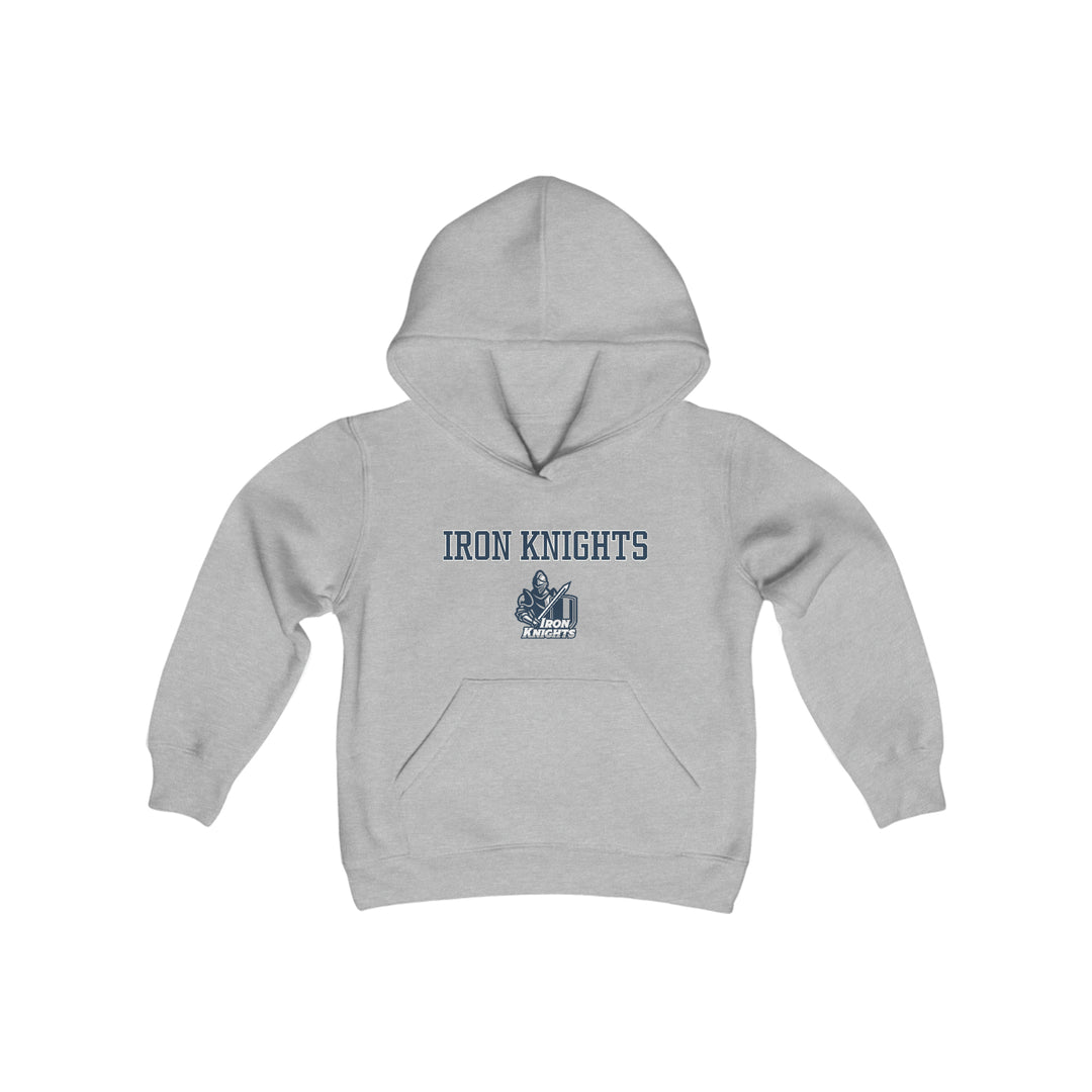 Iron Knights Youth Hooded Sweatshirt W/Name, Number & Bible Verse- Block Design