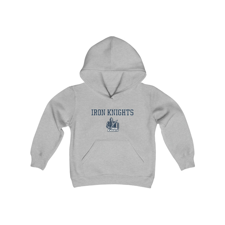 Iron Knights Youth Hooded Sweatshirt W/Name, Number & Bible Verse- Block Design