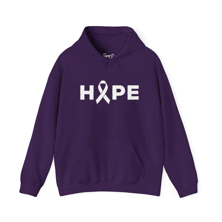 Hope Cancer Ribbon Adult Unisex Hooded Sweatshirt