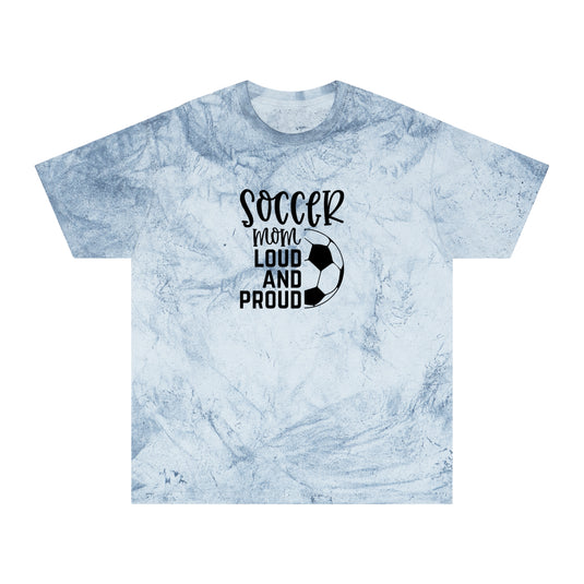 Soccer Mom Loud and Proud Adult Unisex Colorblast T-Shirt