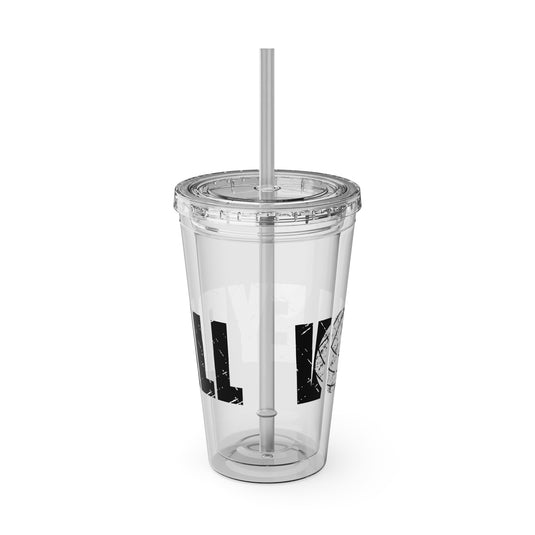 Volleyball 16 oz Sunsplash Tumbler with Straw