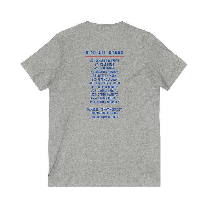 Valley Little League Baseball Unisex Adult Women's V-Neck T-Shirt - District Champions