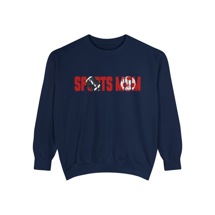 Sports Mom w/Football & Soccer Ball Adult Unisex Premium Crewneck Sweatshirt