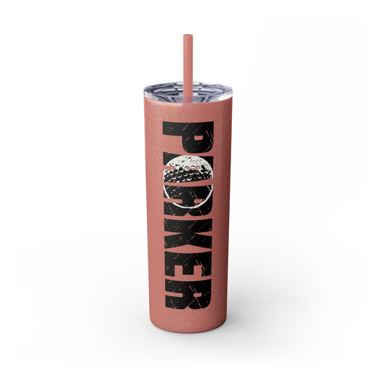 Golf 20oz Skinny Tumbler with Straw w/Custom Name