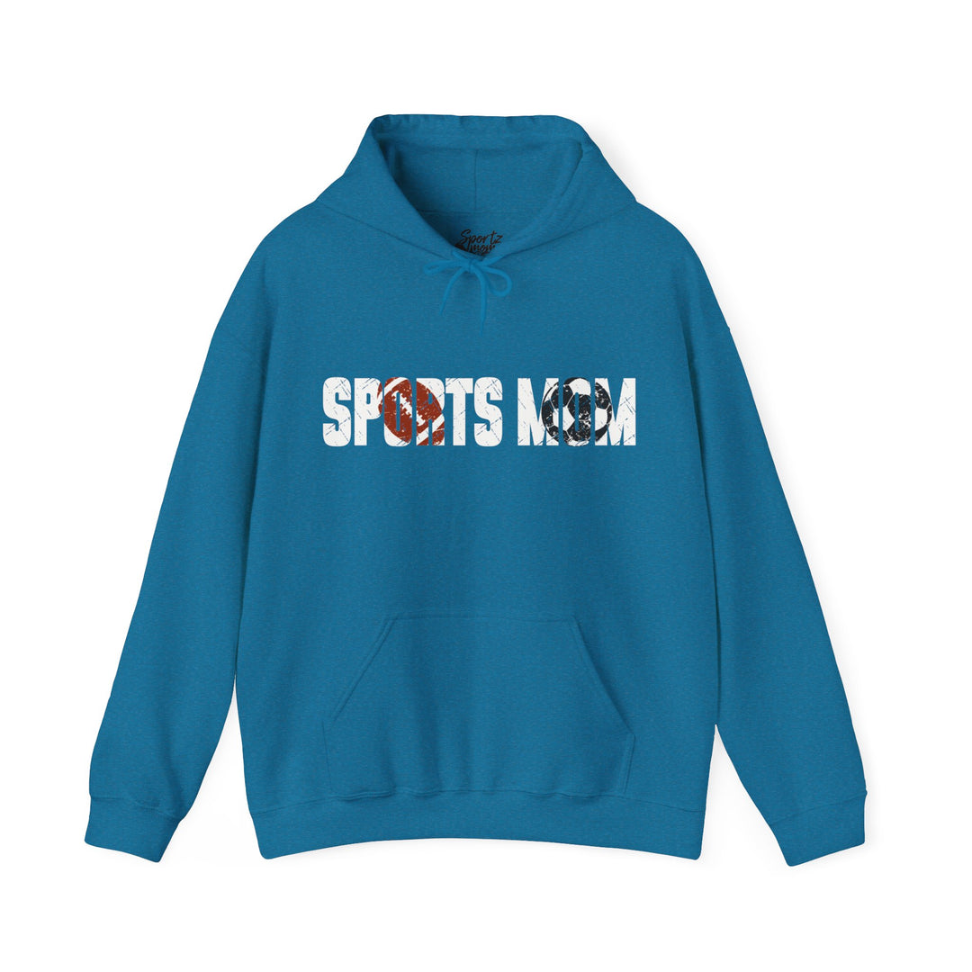 Sports Mom w/Football & Soccer Ball Adult Unisex Hooded Sweatshirt