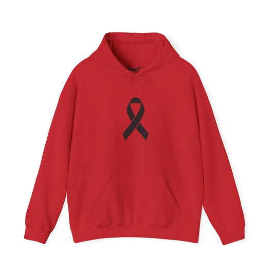 Cancer Ribbon Adult Unisex Basic Hooded Sweatshirt