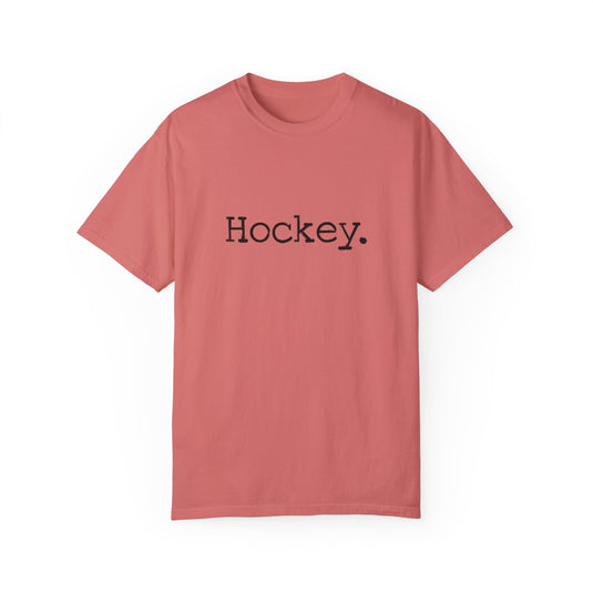 Typewriter Design Hockey Adult Unisex Premium T-Shirt