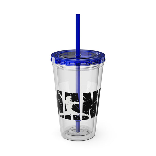 Gymnastics 16 oz Sunsplash Tumbler with Straw w/Custom Name