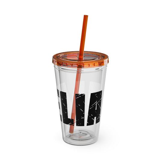 Cheer 16 oz Sunsplash Tumbler with Straw w/Custom Name