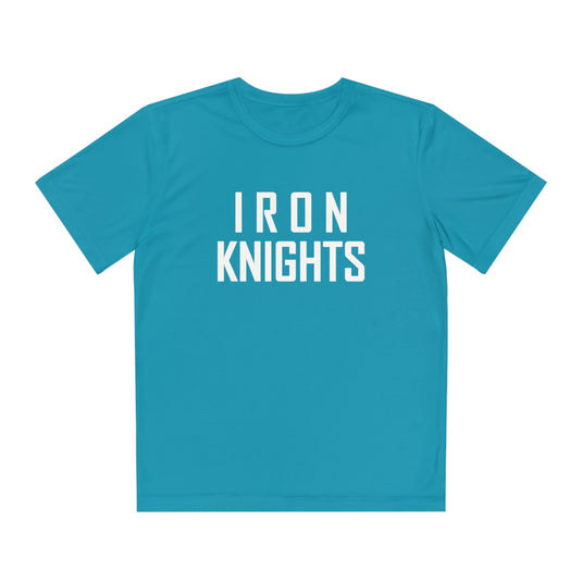 Iron Knights Youth Short Sleeve Competitor Moisture Wicking Tee w/Stacked Text Only