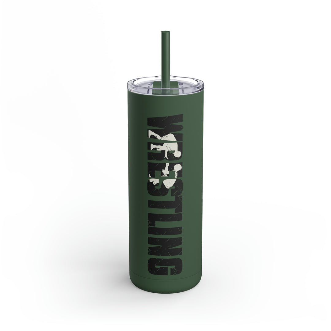 Wrestling 20oz Skinny Matte Tumbler