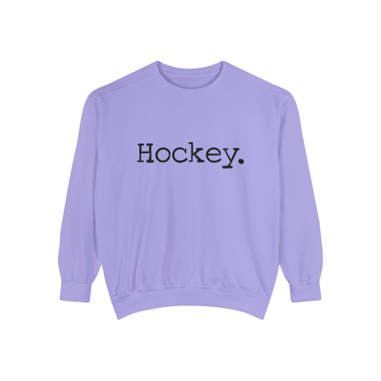 Typewriter Design Hockey Adult Unisex Premium Crewneck Sweatshirt