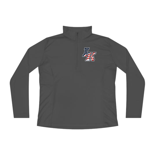 Iron Knights Women's Quarter-Zip Pullover w/Flag Design