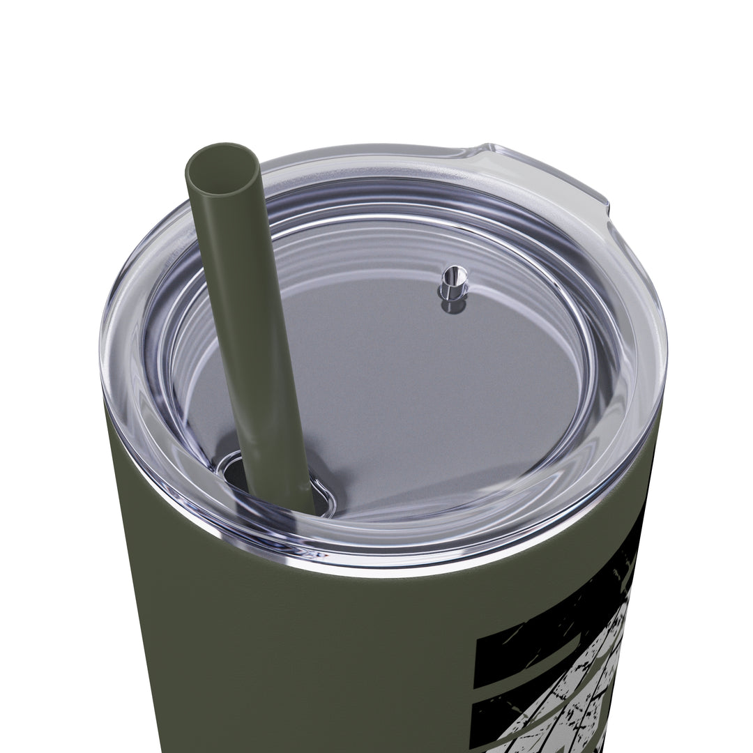 Volleyball 20oz Skinny Tumbler with Straw w/Custom Name