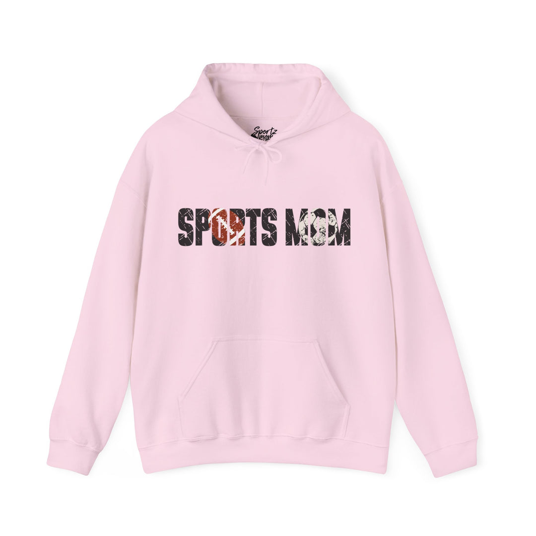 Sports Mom w/Football & Soccer Ball Adult Unisex Hooded Sweatshirt