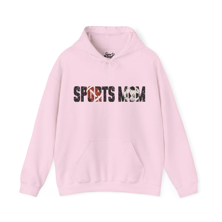 Sports Mom w/Football & Soccer Ball Adult Unisex Hooded Sweatshirt