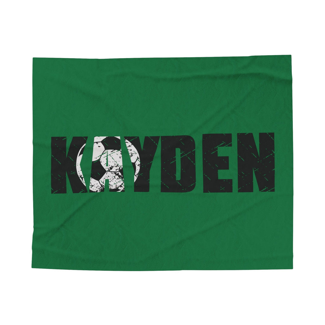 Soccer Plush Blanket w/Custom Name