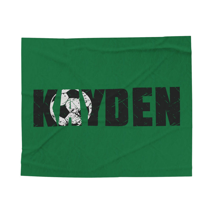 Soccer Plush Blanket w/Custom Name