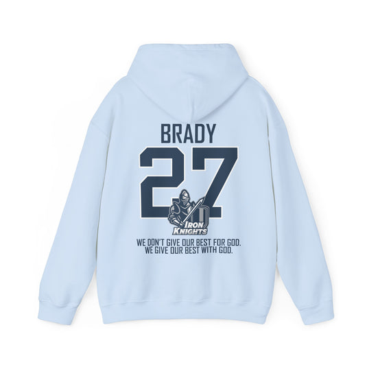 Iron Knights Basic Adult Unisex Hooded Sweatshirt w/Knight Design, Name & Number on back