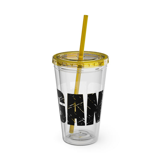 Pickleball 16 oz Sunsplash Tumbler with Straw w/Custom Name