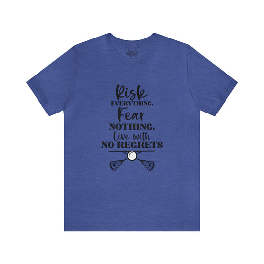 Risk Everything Lacrosse Adult Unisex Mid-Level T-Shirt