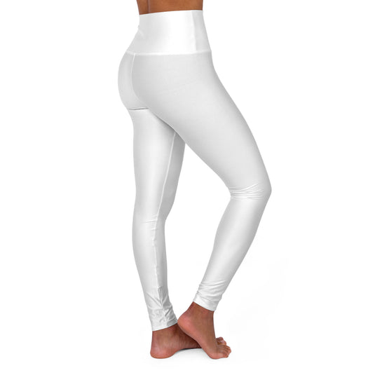 Iron Knights Women's High Waisted Yoga Leggings - White