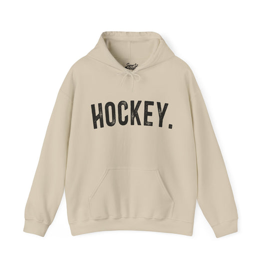 Rustic Design Hockey Adult Unisex Basic Hooded Sweatshirt