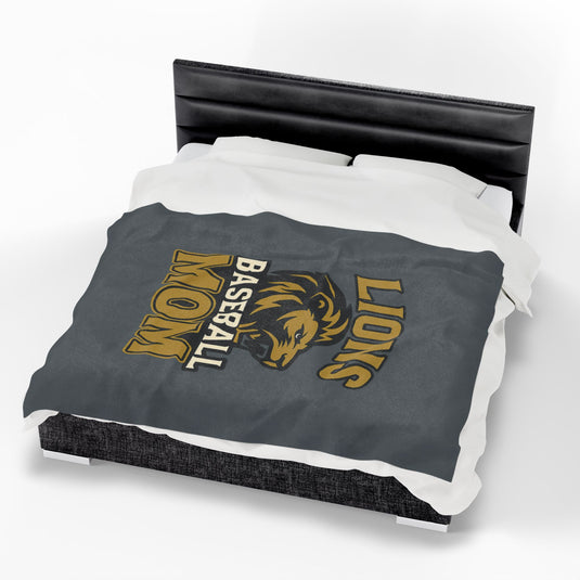 FEBA Lions Baseball Velveteen Plush Blanket
